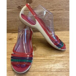 Crocs Isabella Huarache‎ Sandal Rainbow Jelly Rubber Comfort Beach Women's 11
